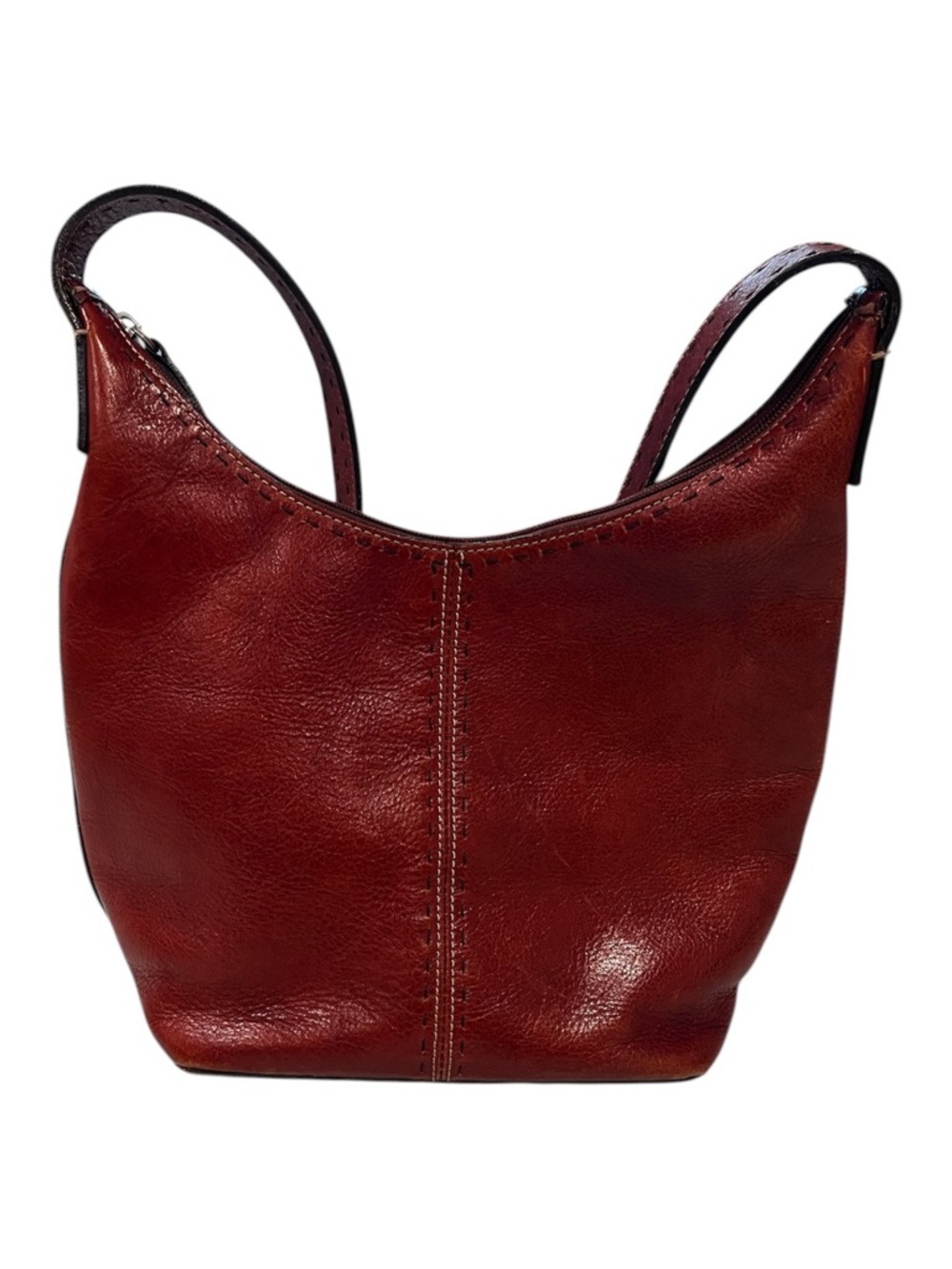 Fossil Vintage Y2K Classic Leather Shoulder Bag in Cognac